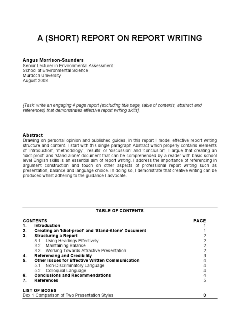 Report Writing | Citation | Paragraph