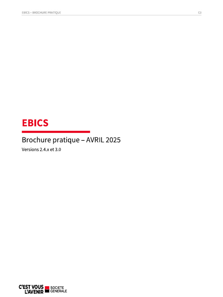 Brochure Pratique EBICS | PDF