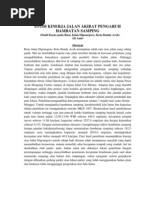 Download Studi Kinerja Jalan Akibat Pengaruh Hambatan Samping by iammoe SN99280719 doc pdf