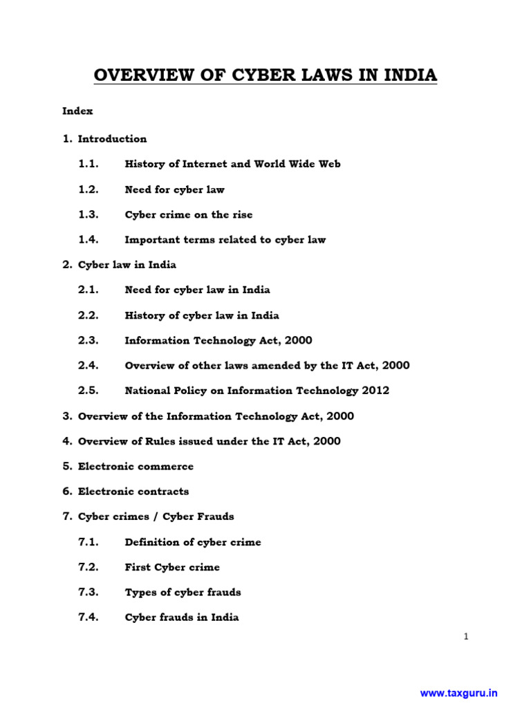 Cyber Laws Overview | PDF | World Wide Web | Internet & Web