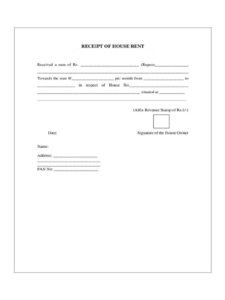 Rent Payment Format-Sample | PDF