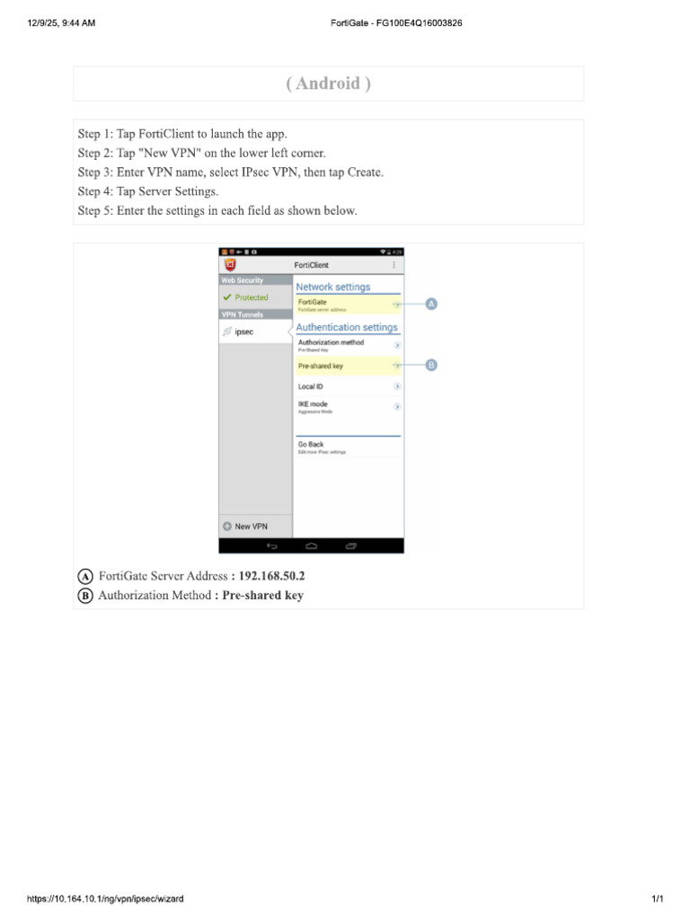 Ipsec in Android | PDF