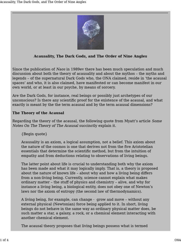 Acausality The Dark Gods | PDF | Causality | Geometry