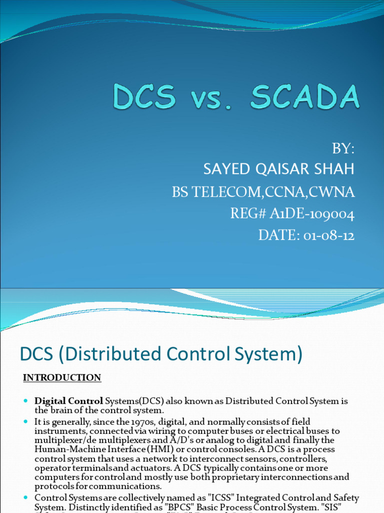 Dcs vs Scada | PDF | Scada | Server (Computing)