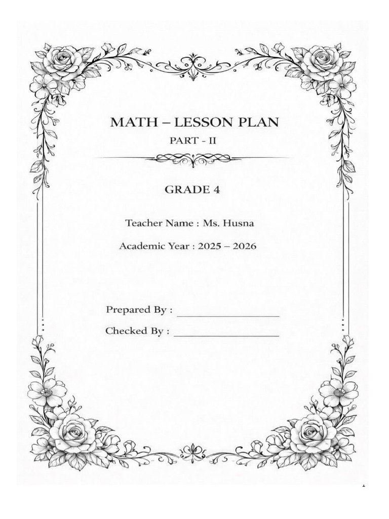 Math Lesson Plan (Grade 4) | PDF | Shape | Volume