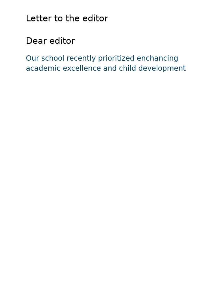 Dear Editor | PDF