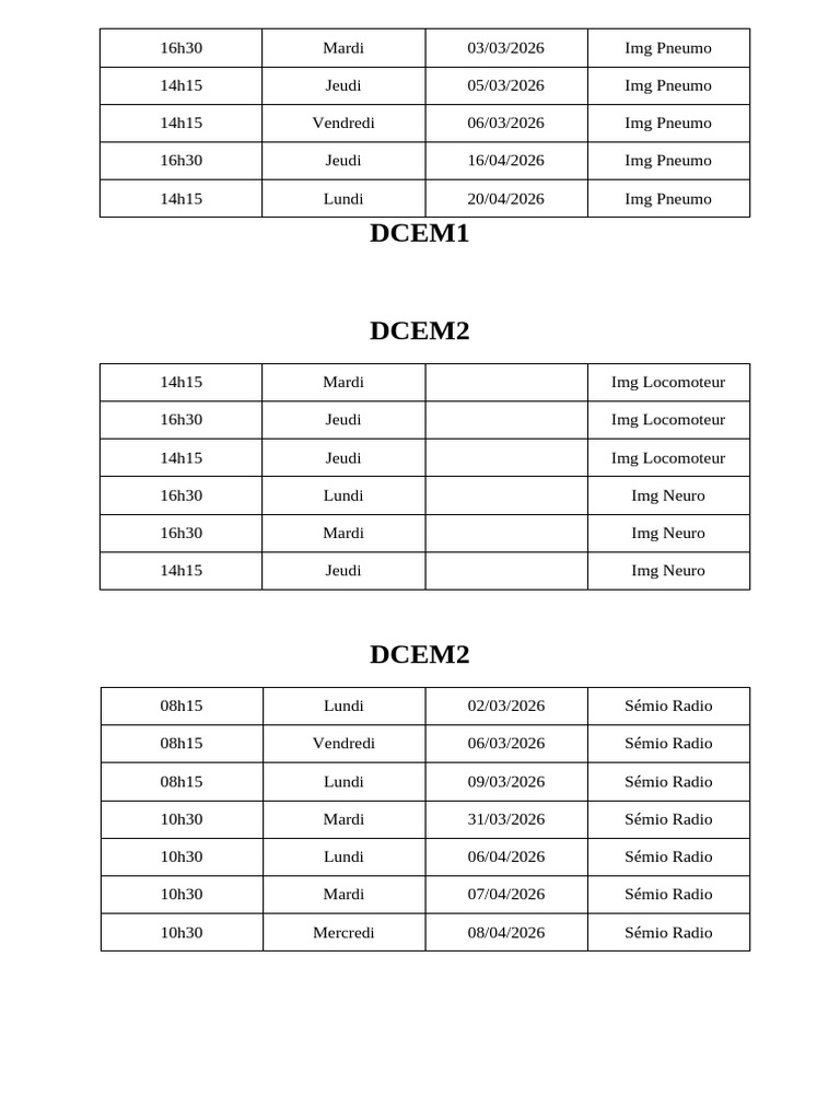 DCEM | PDF