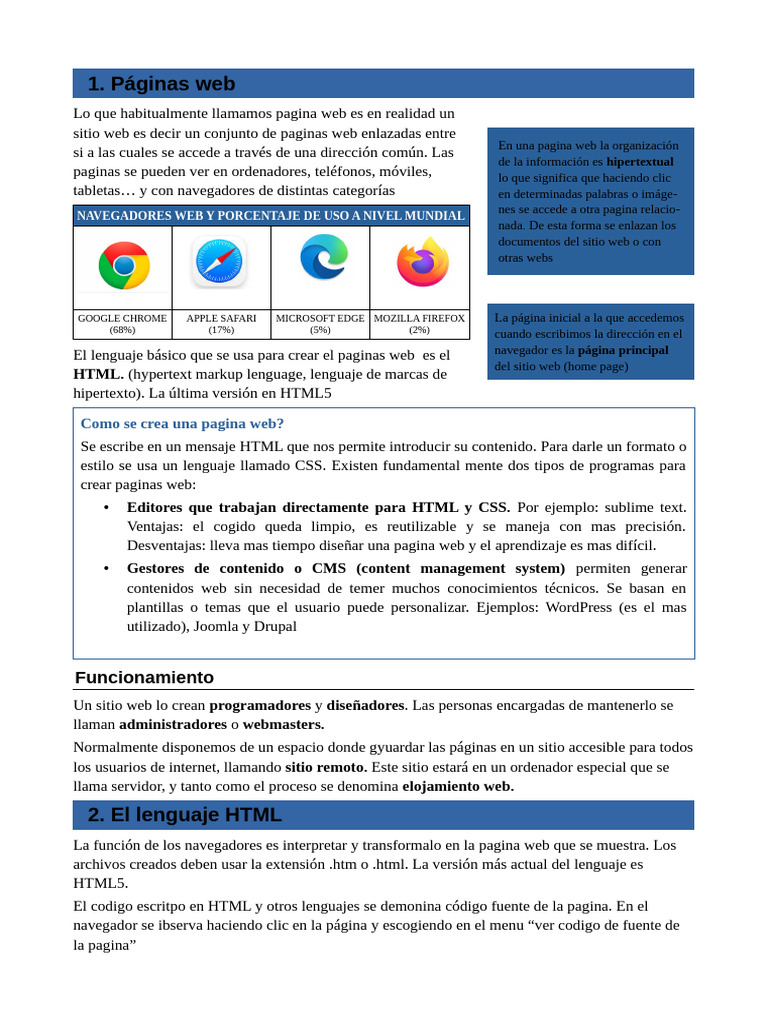 Creacion Web | PDF | HTML | Red mundial