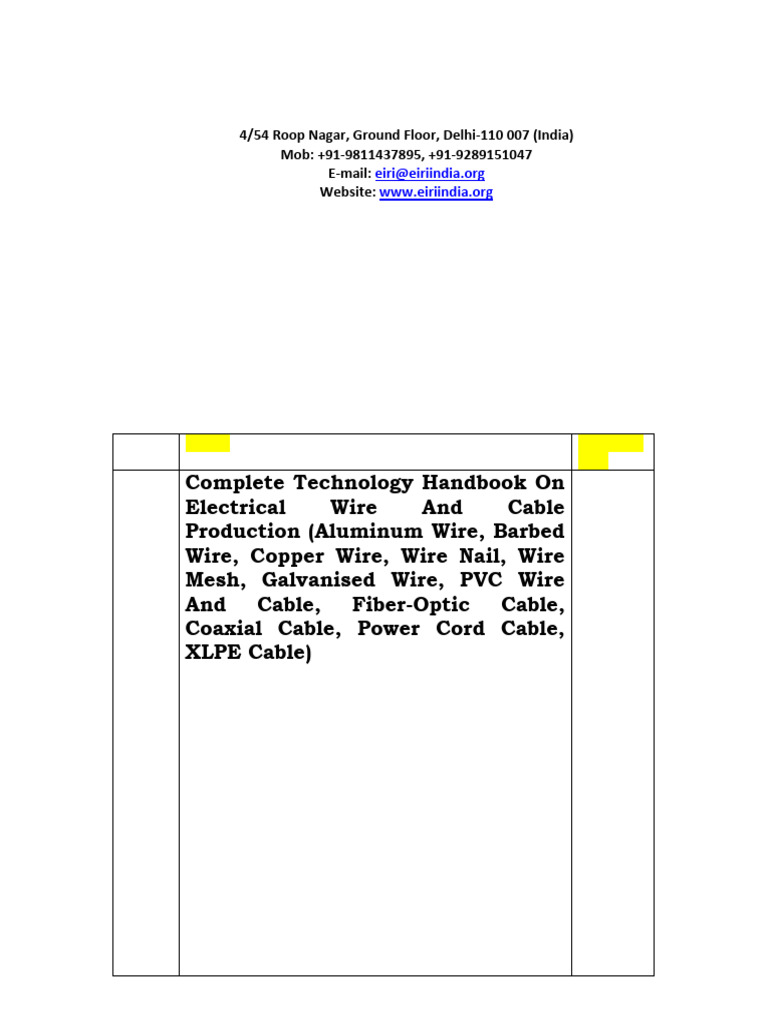 Book On Wire and Cable Book e Us$ | PDF | Wire | Electrical Wiring