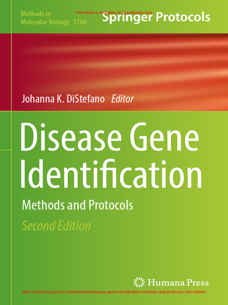 Disease Gene Identification Methods and Protocols (2nd Edition) PDF ...