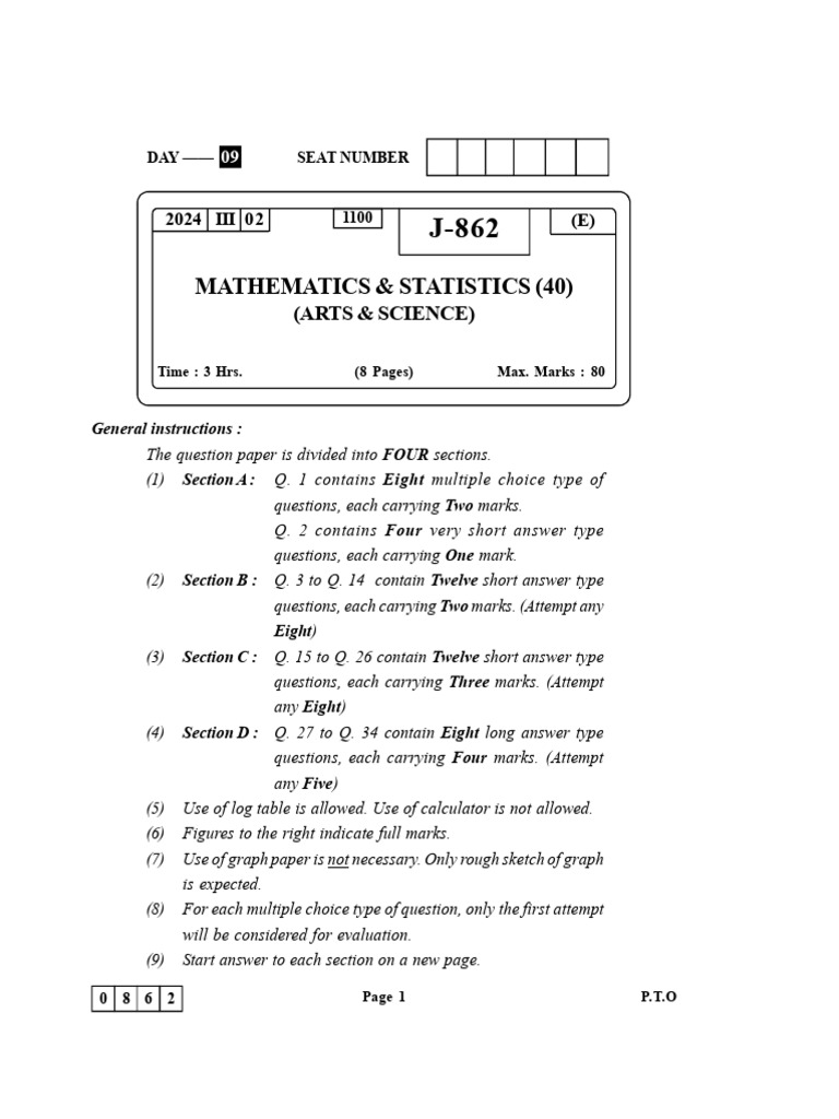 Hsc Paper March- 24 | PDF | Tangent | Geometry
