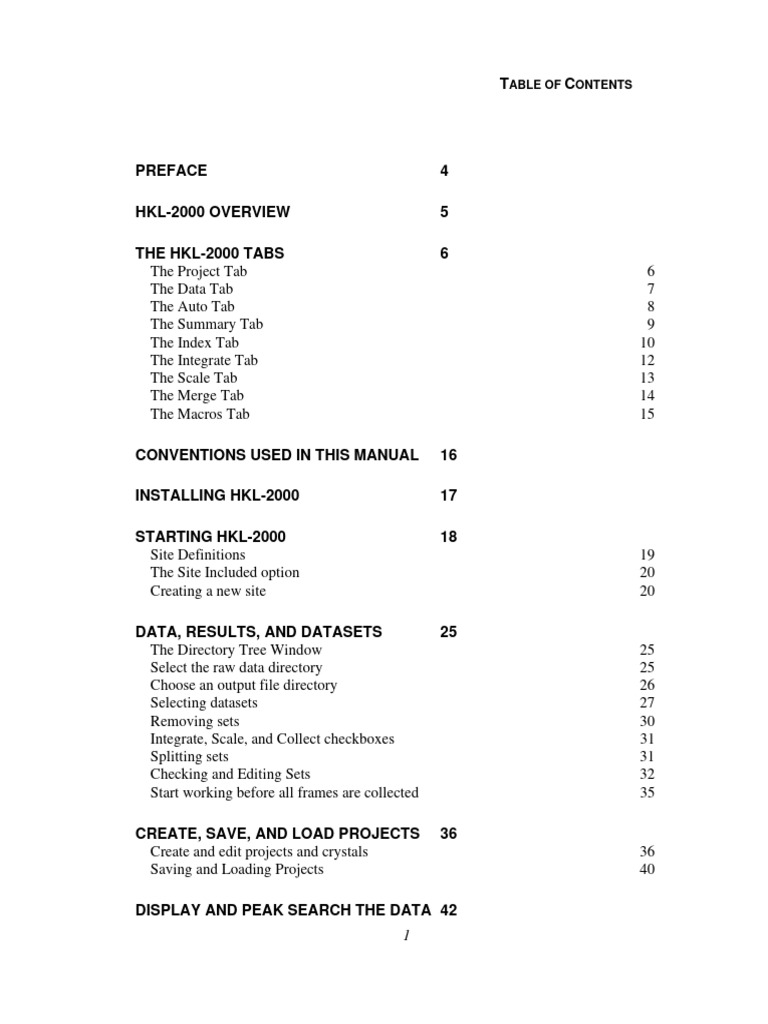 HKL2000 Manual 2020 | PDF | Directory (Computing) | Computer File