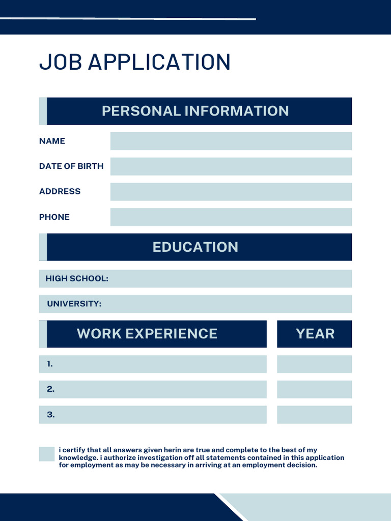Job Application | PDF