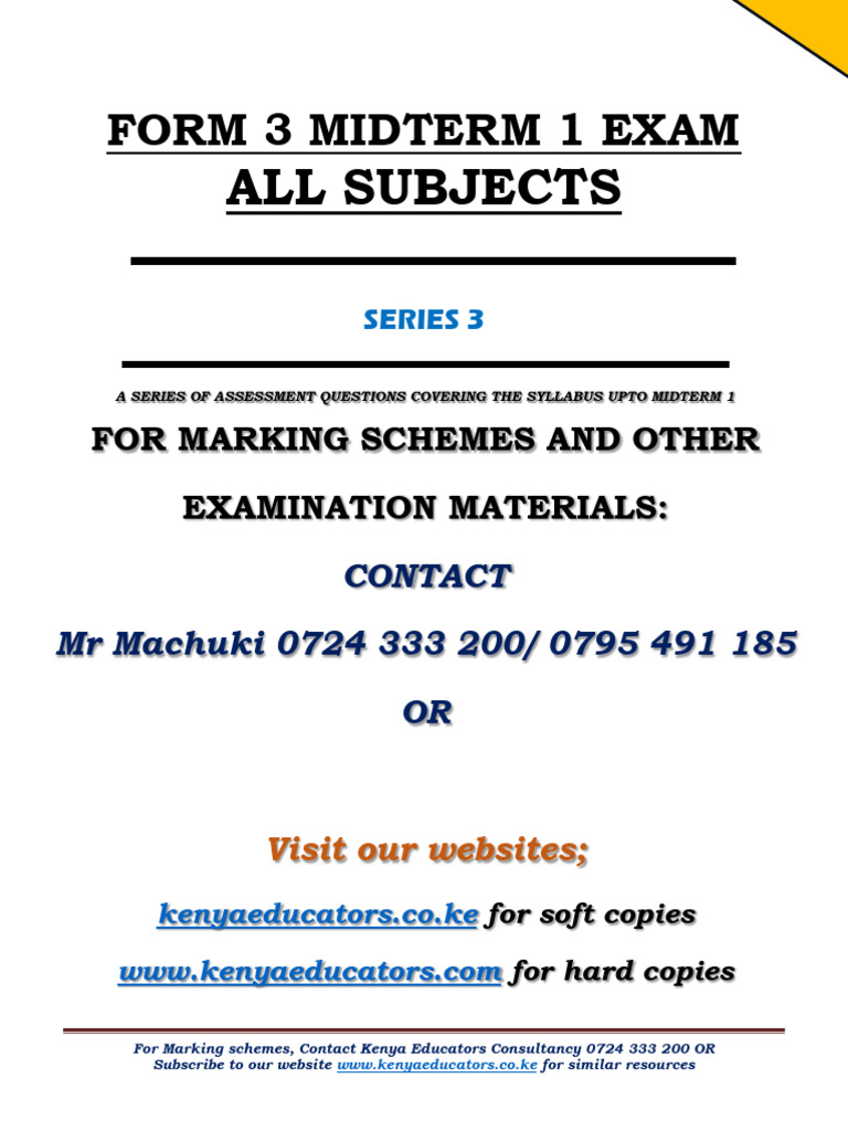 f3 Midterm 1 Series 3 Exam | PDF | Agriculture
