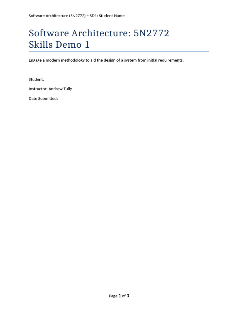 SA SD1 - Template - AT210704 | PDF