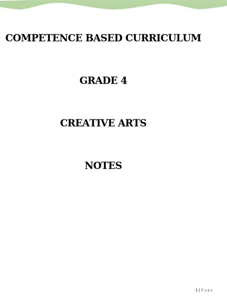 Grade 4 Creative Arts Notes | PDF | Recorder (Musical Instrument ...
