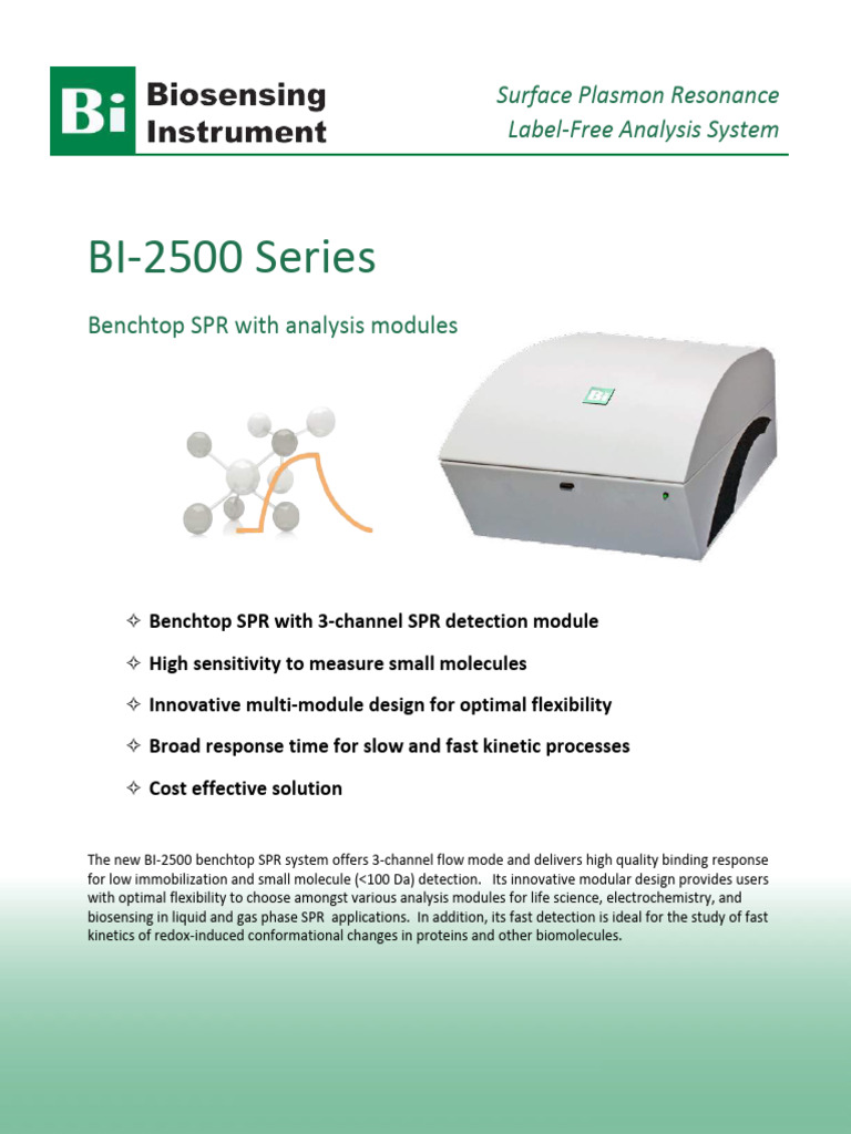 BI-2500 Datasheet 202112EN - Web | PDF | Surface Plasmon Resonance ...