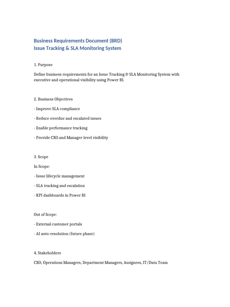 New BRD | PDF