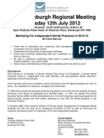 BACD Edinburgh 12 July 2012 Marketing Booking Form