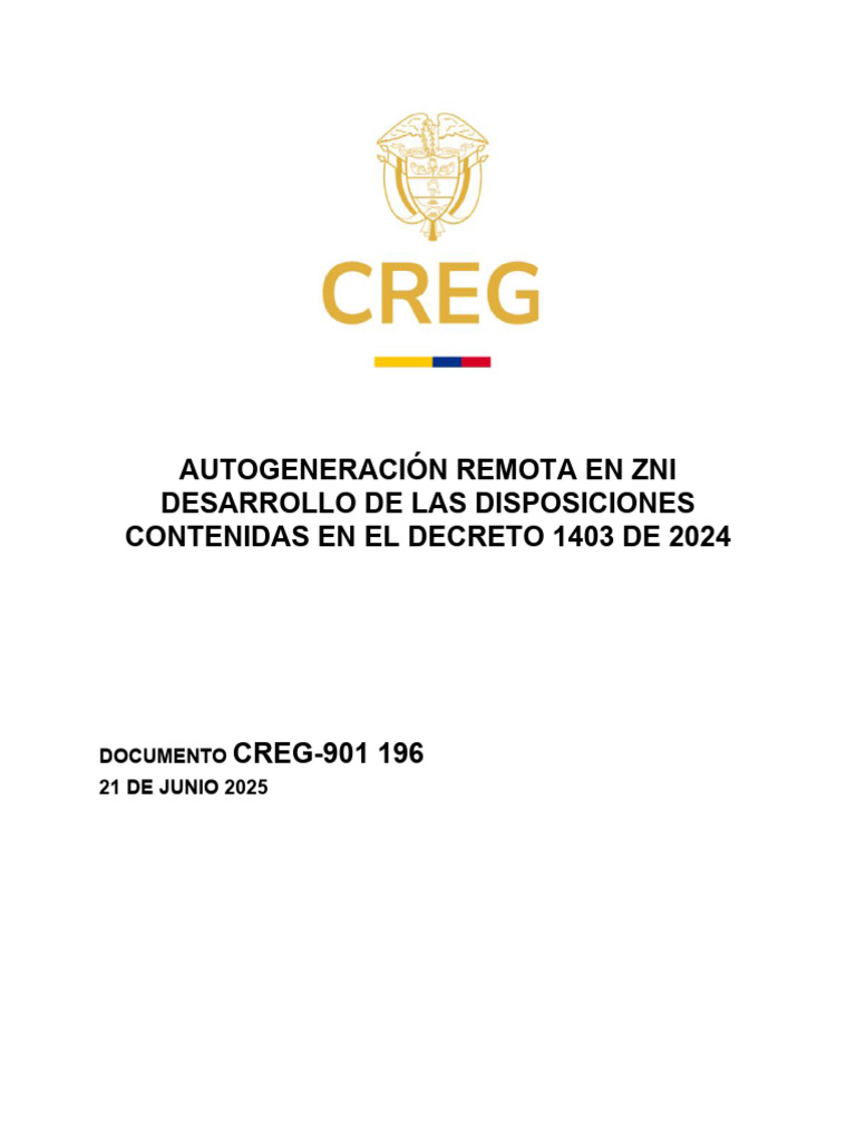 Documento CREG 901 196 2025 | PDF