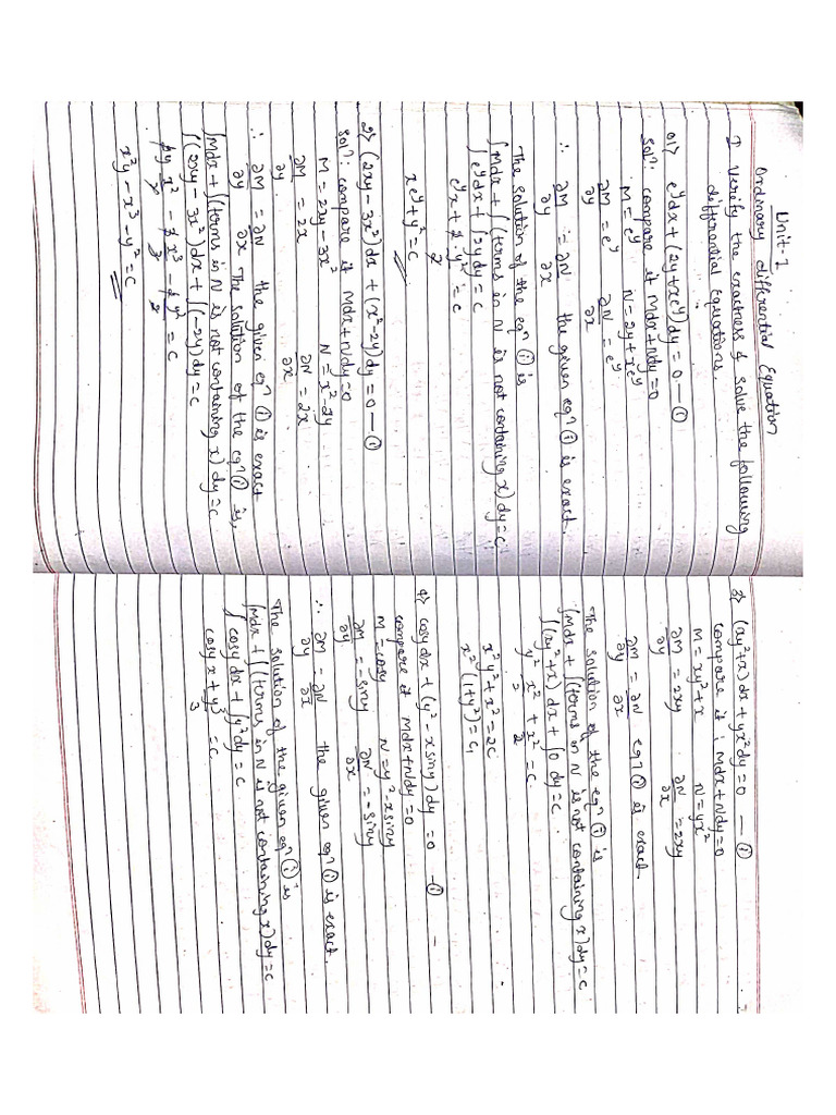 3rd Sem Maths QB Solutions | PDF