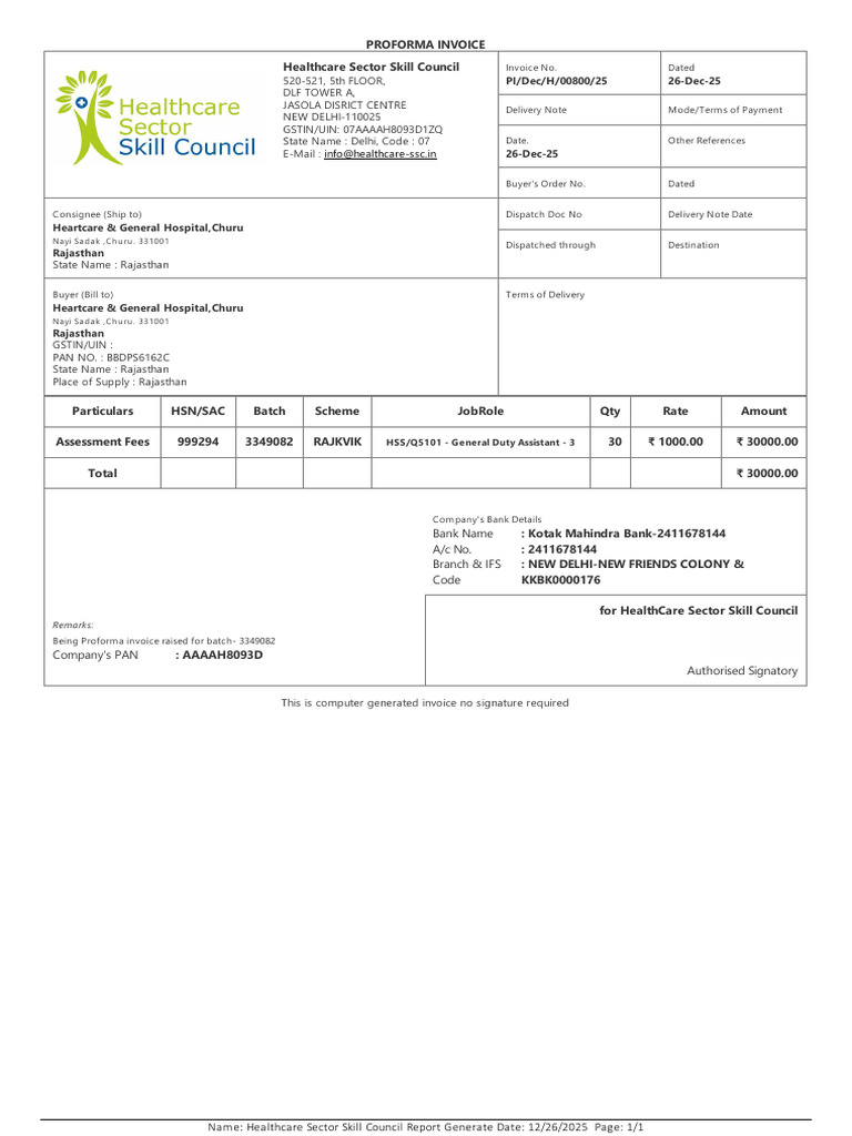 BatchID 4203 3349082 Performa | PDF | Accounting