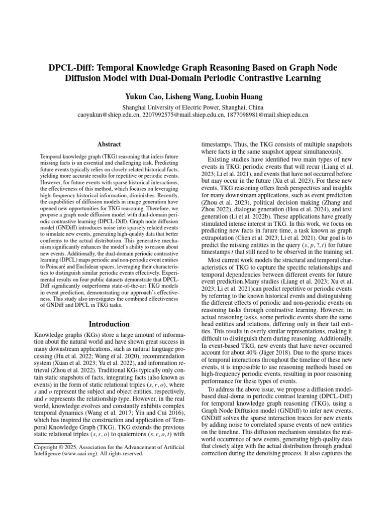 2025 - AAAI - DPCL-Diff Temporal Knowledge Graph Reasoning Based On ...