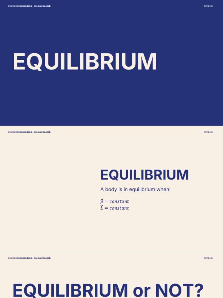 Physics-Equilibrium and Elasticity | PDF | Force | Mass