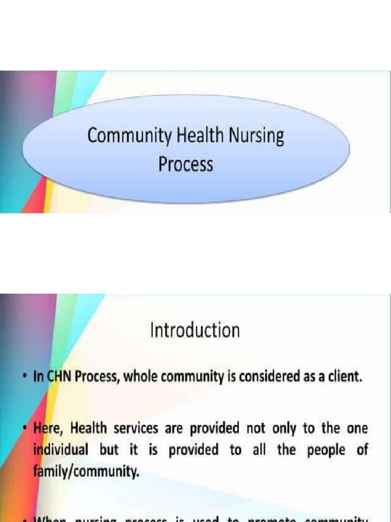 Community Health Nursing Process | PDF
