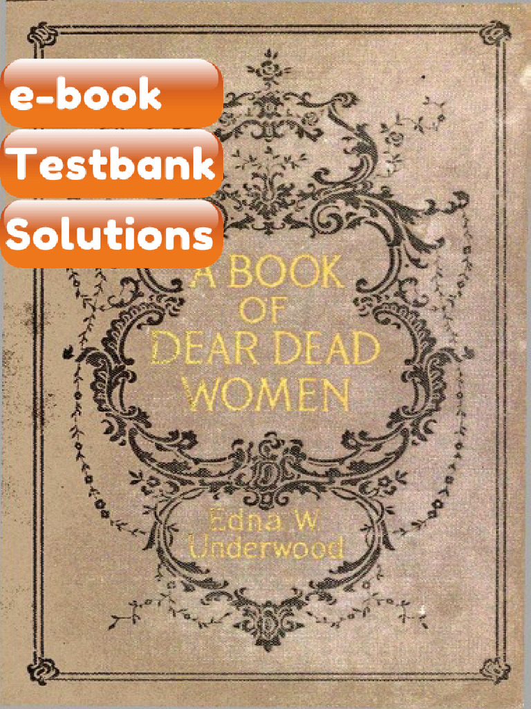 Testbank Book of Dear Dead Women 1911 Download | PDF | Subscription ...