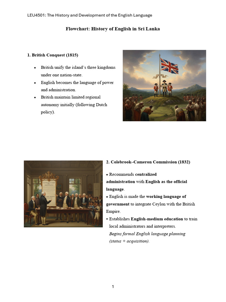 Sahan Flowchart - History of English in Sri Lanka | PDF | Linguistics ...