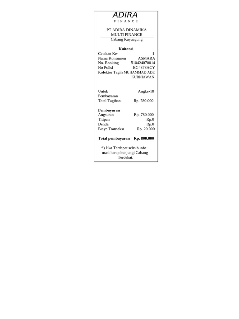 Struk Nota | PDF