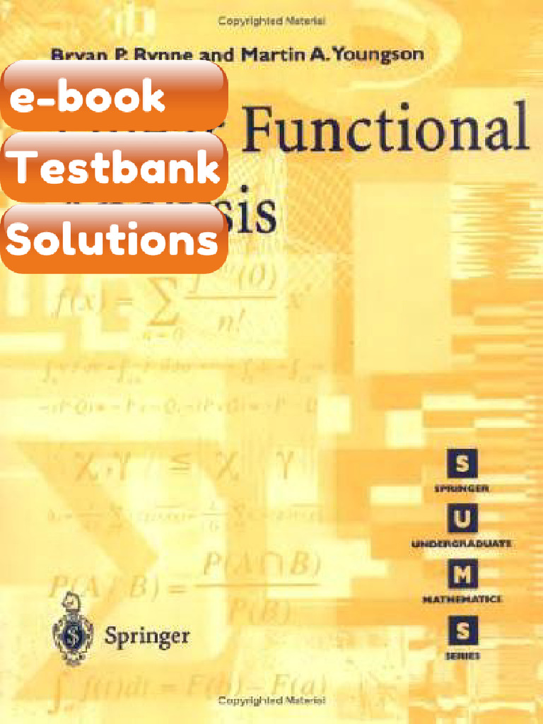 Testbank Linear Functional Analysis Fast Download | PDF | Services ...