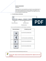 I. Workbook and Worksheet Management A. Working With Worksheets