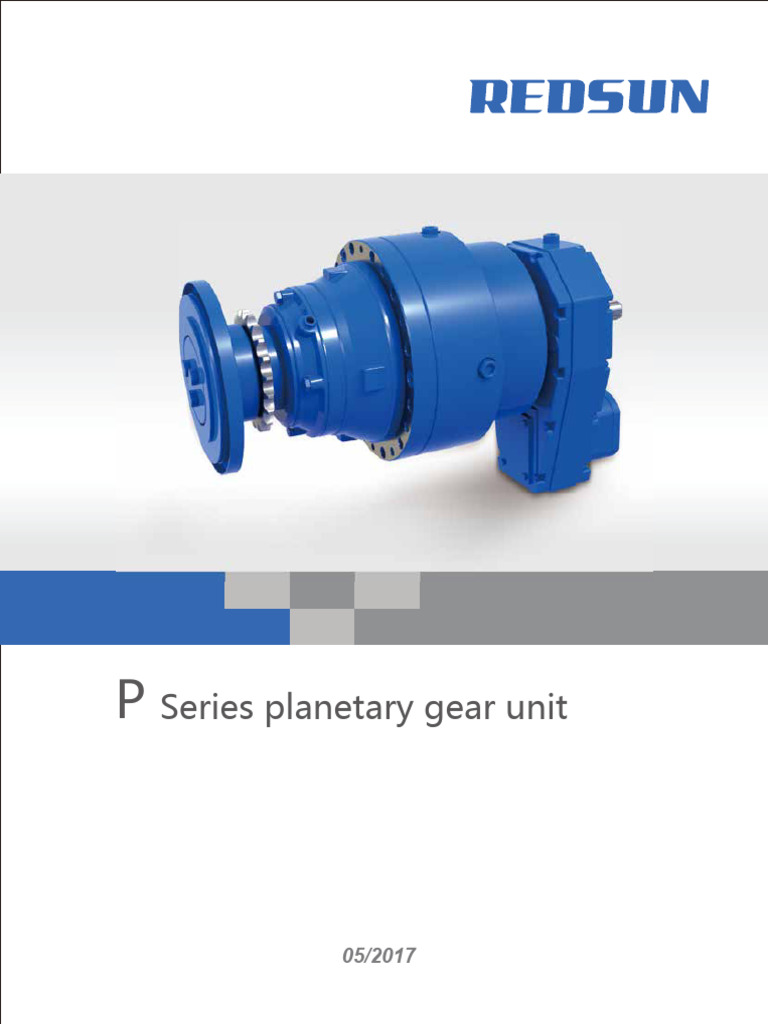 REDSUN-P Series Planetary Gear Units | PDF | Gear | Manufactured Goods
