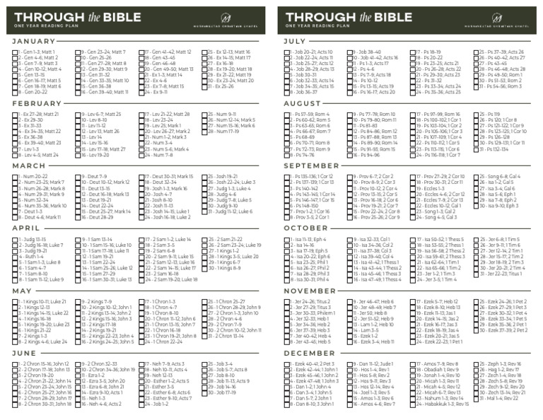 One Year Through The Bible 2026 | PDF