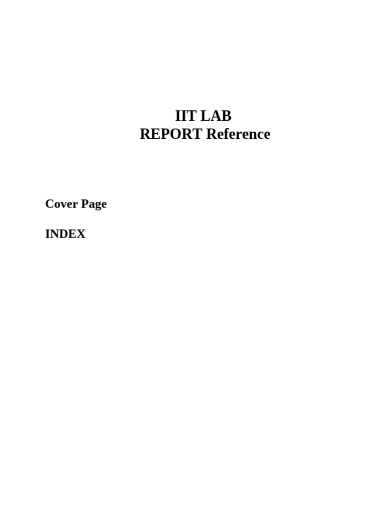 IIT LAB Report Reference | PDF | Spreadsheet | Gmail