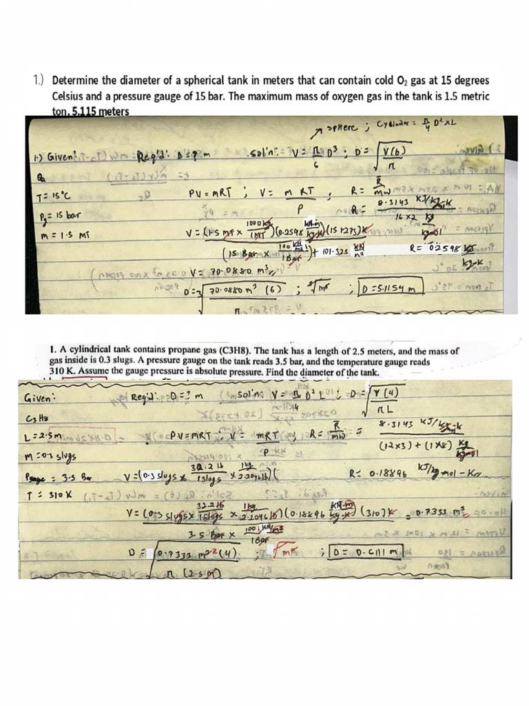 Thermodynamics Problem Set | PDF