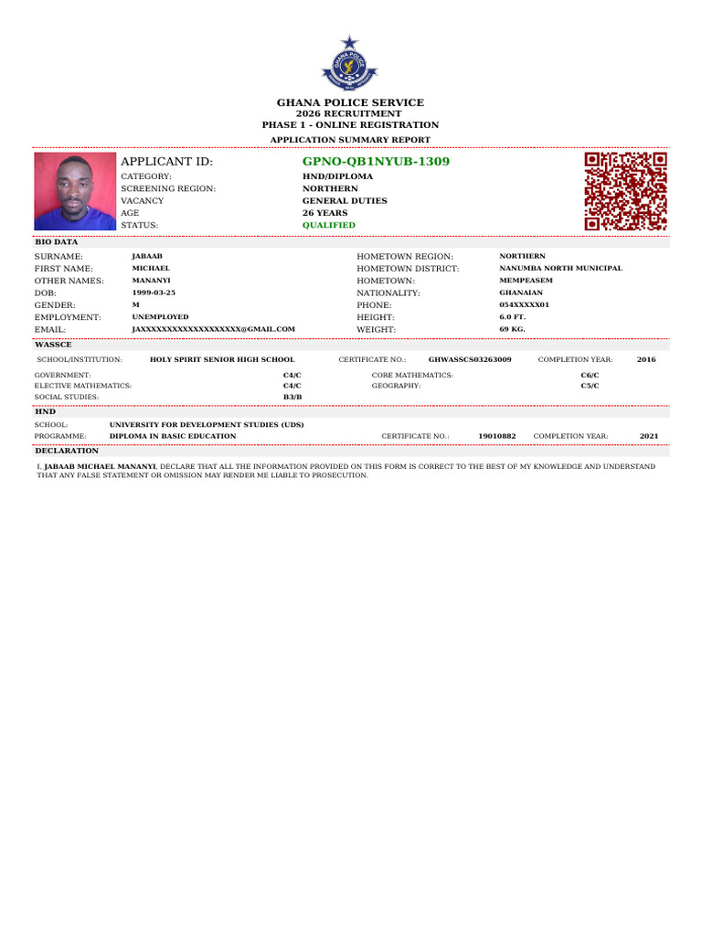 Applicant Id:: GPNO-QB1NYUB-1309 | PDF