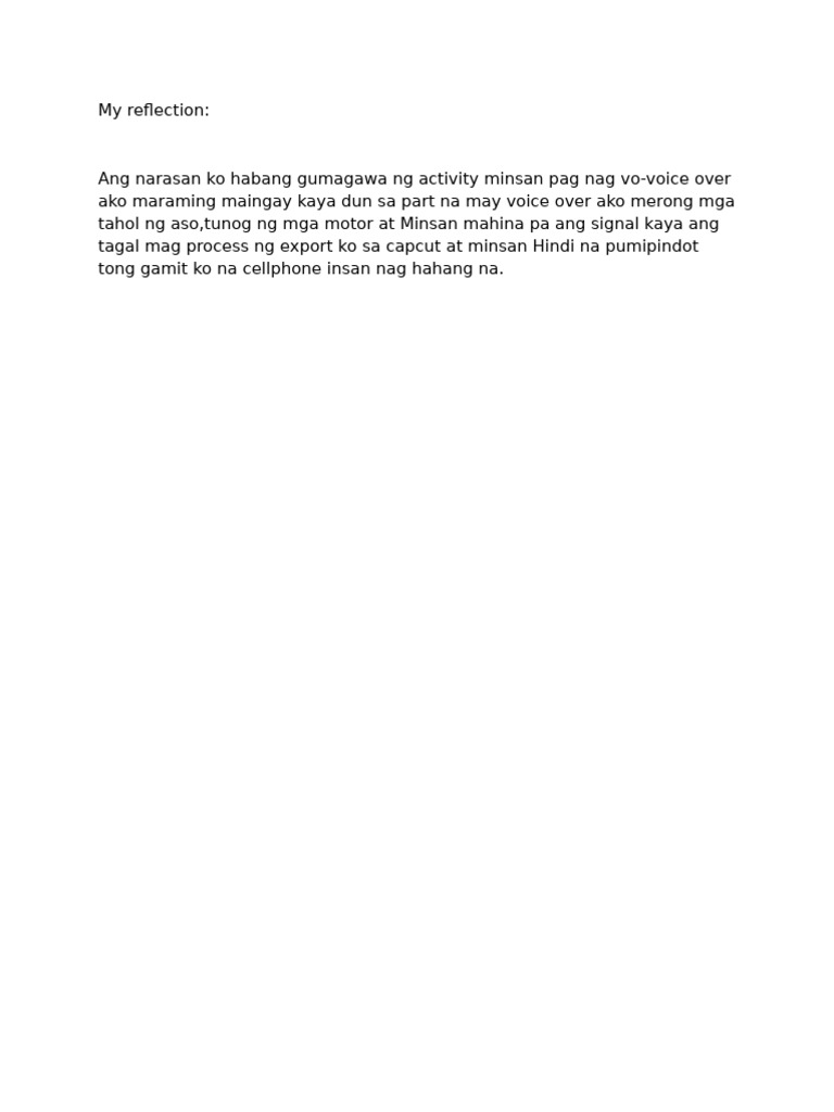 My Reflection. | PDF