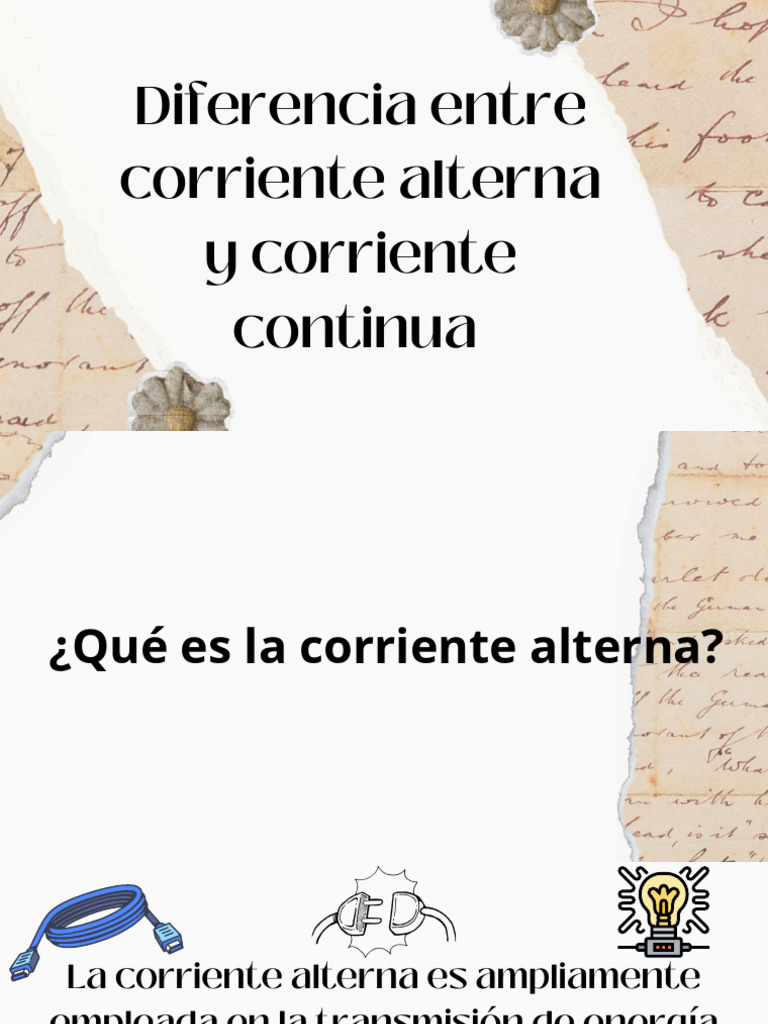 Diferencia Entre Corriente Alterna y Corriente Continua | PDF