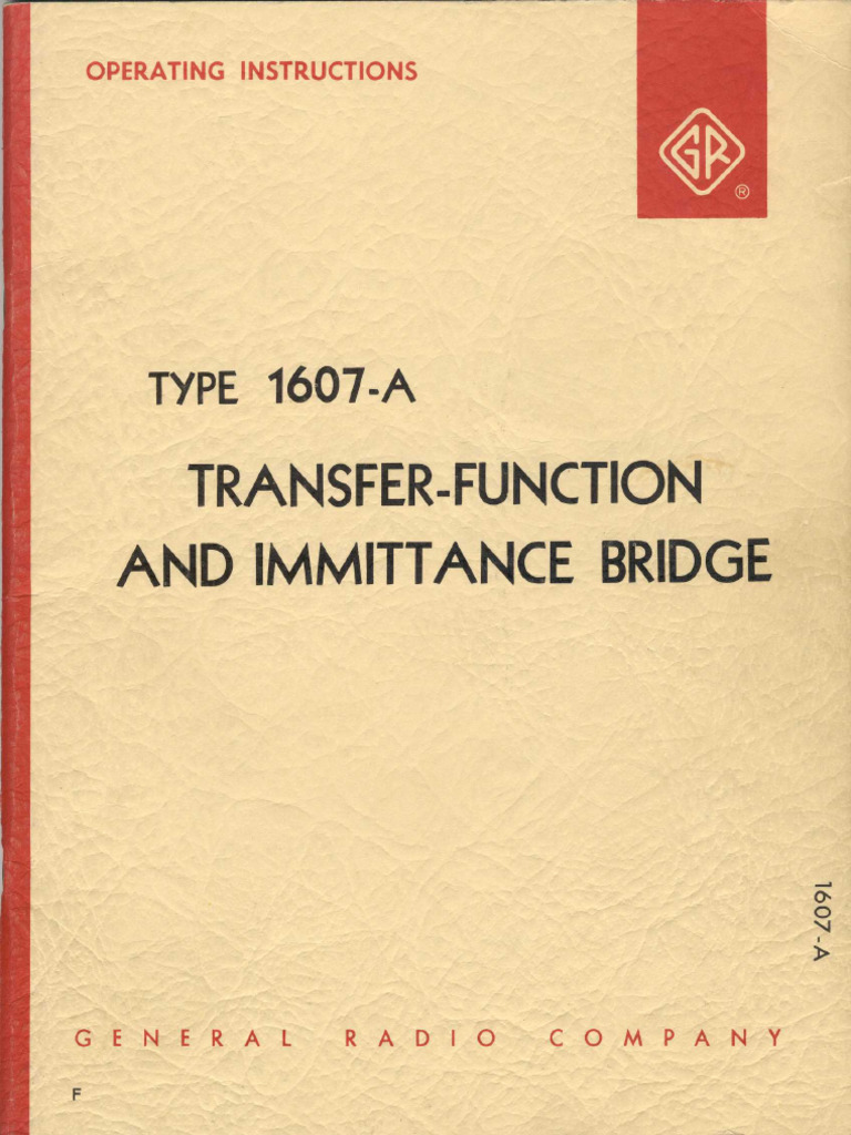 1607-A Transfer Function | PDF
