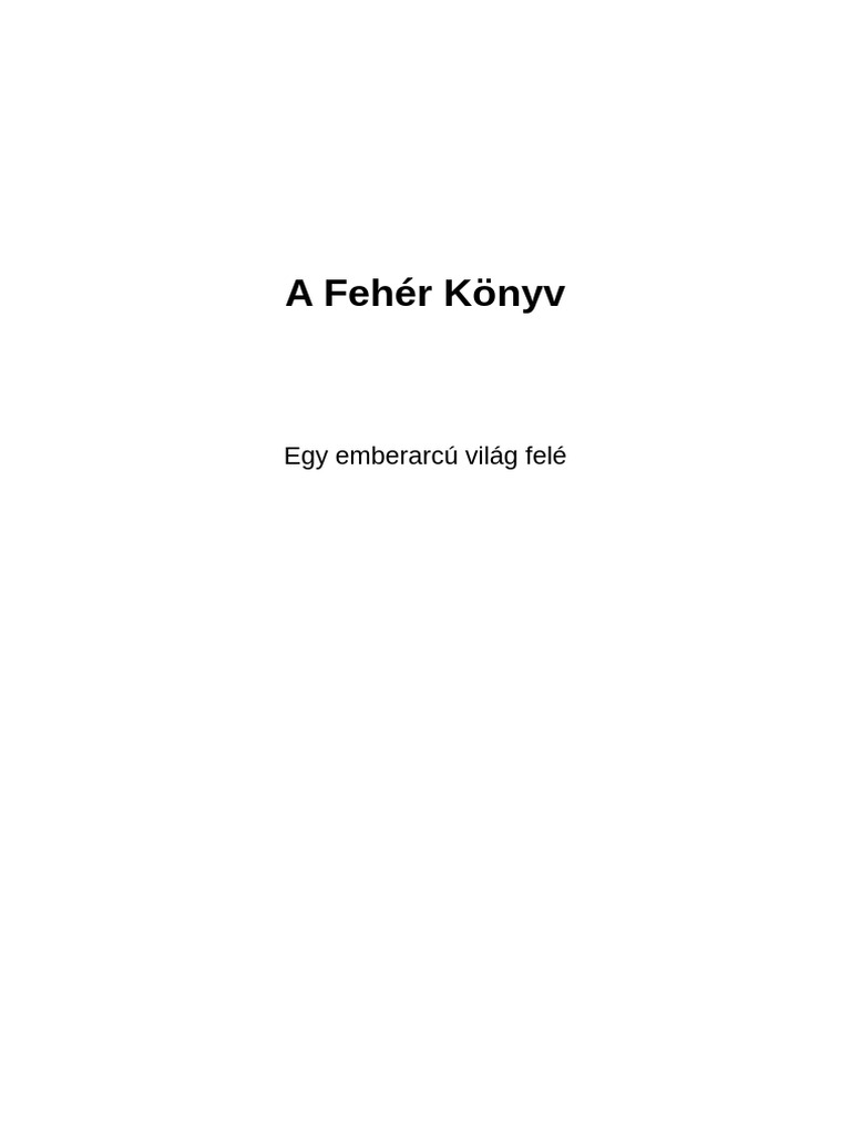 Fehér könyv | PDF
