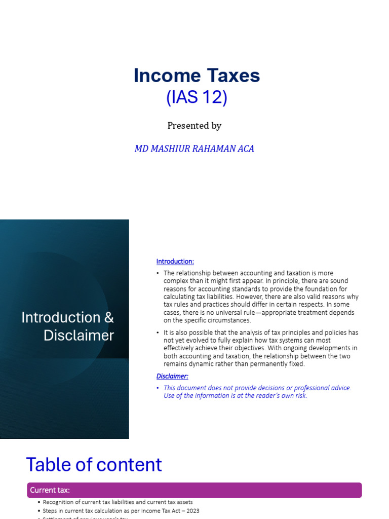 IAS 12 Income Taxes As Per ITA 2023 (Updated) | PDF | Deferred Tax ...