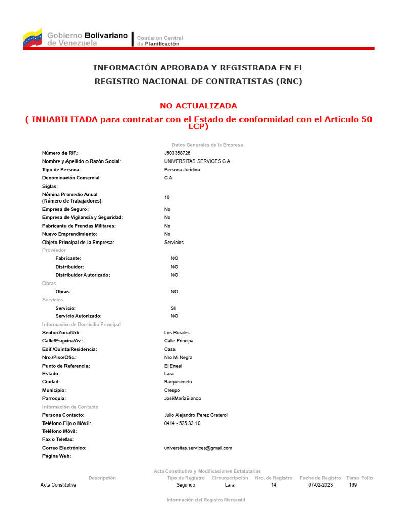 Sistema RNC en Línea | PDF | Negocios económicos | Economias