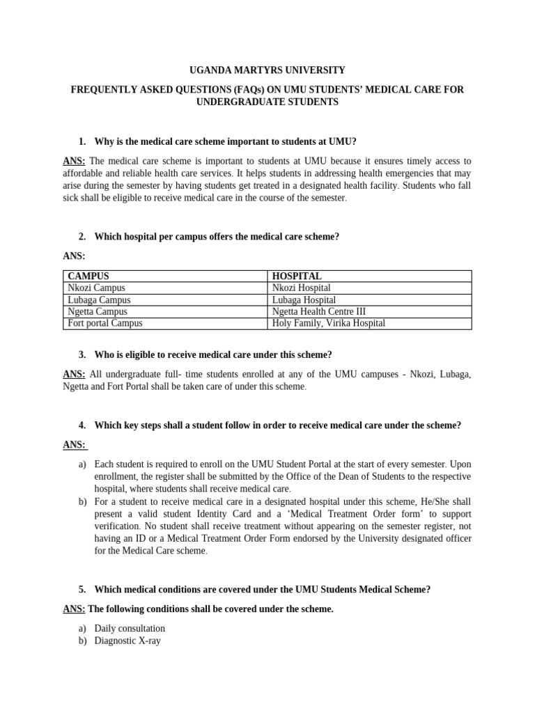 Frequently Asked Questions On Medical Care 2026 | PDF | Hypertension ...