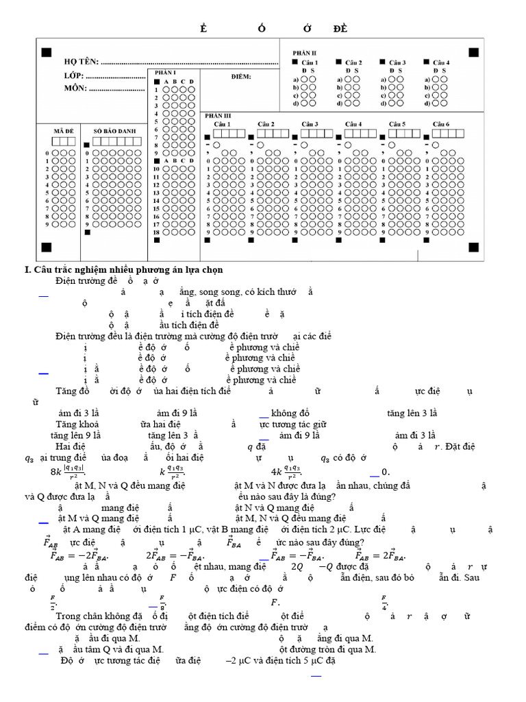 Dap An 2 | PDF