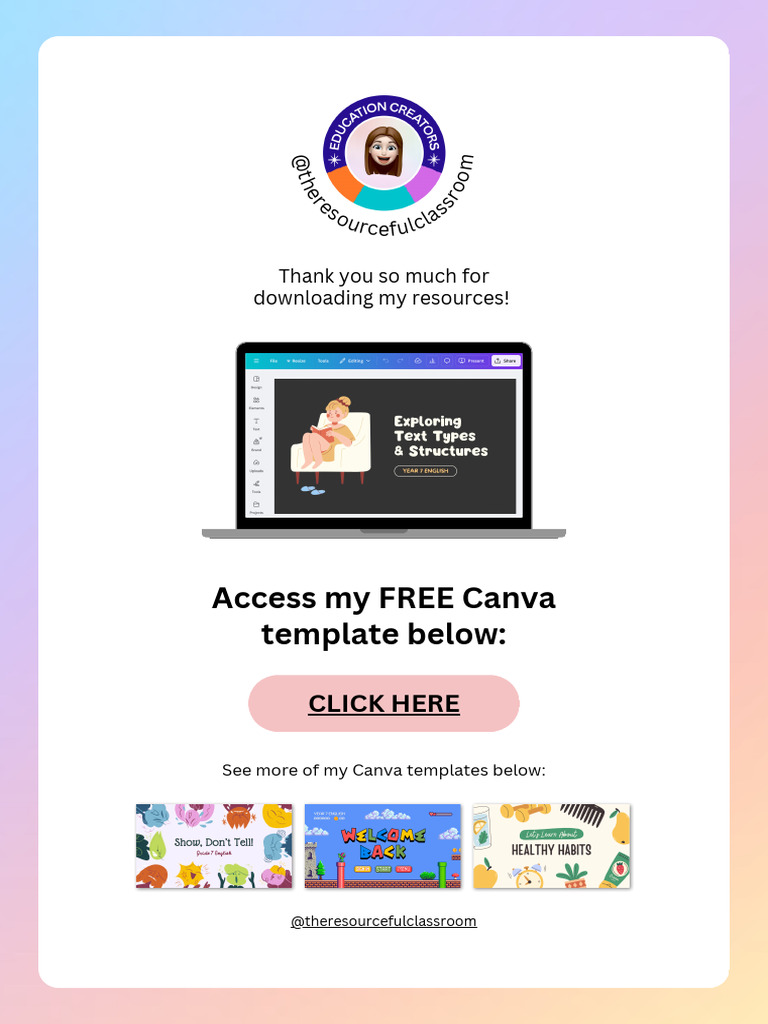 Access My FREE Canva Template Below:: Click Here | PDF