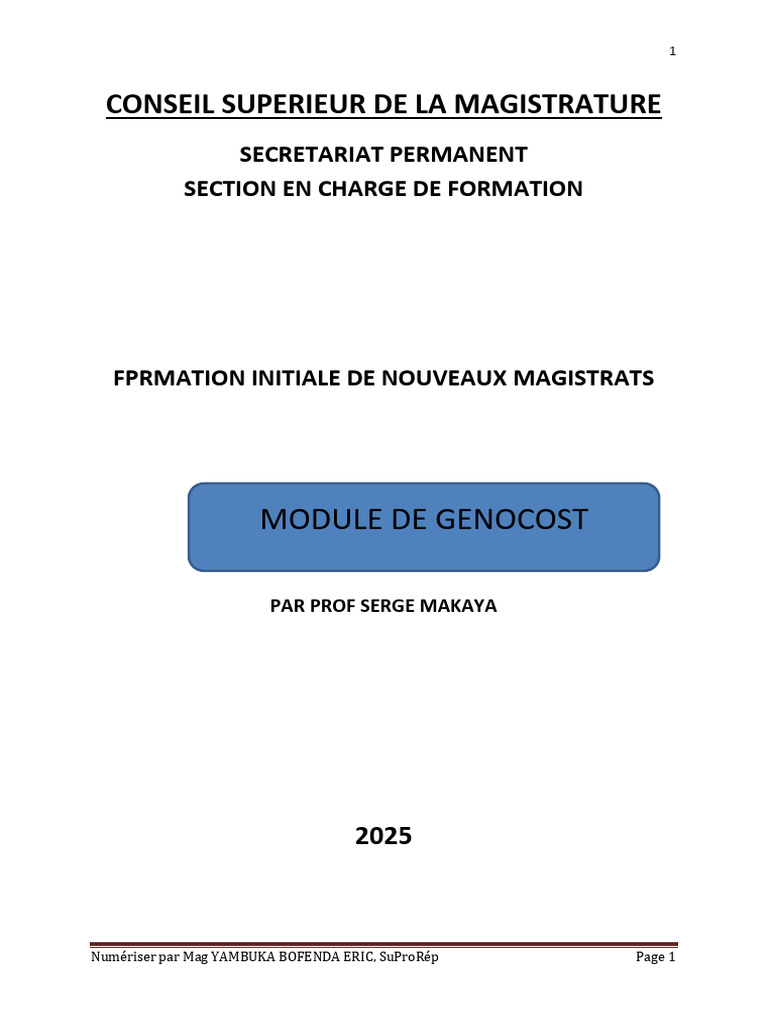 Genocost Et Genocide en RDC | PDF | Génocides | Atteintes aux droits de ...