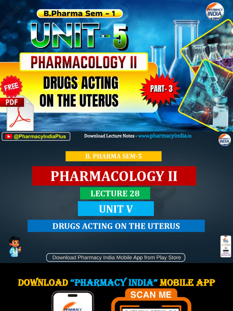 Pharmacology II - Unit - 5 p3 Bp503t | PDF